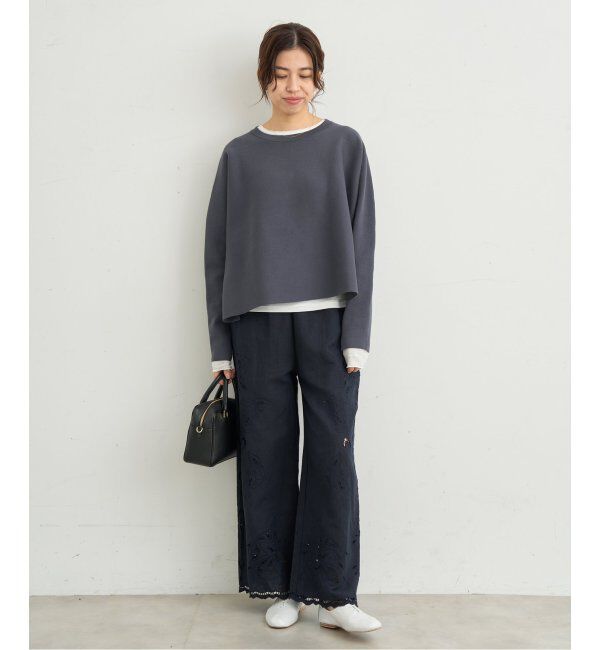 IENA「ファインコットンスムースプルオーバー」|ニット・セーター|