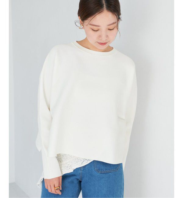 IENA「ファインコットンスムースプルオーバー」|ニット・セーター|