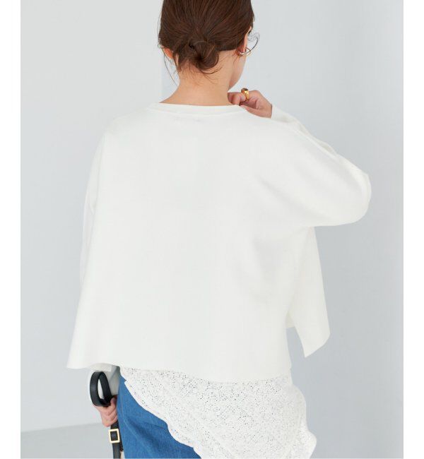 IENA「ファインコットンスムースプルオーバー」|ニット・セーター|