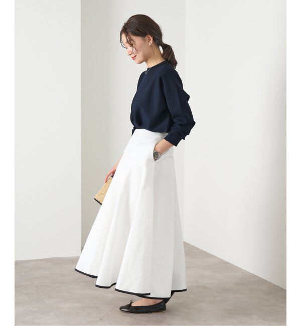 IENA「ファインコットンスムースプルオーバー」|ニット・セーター|