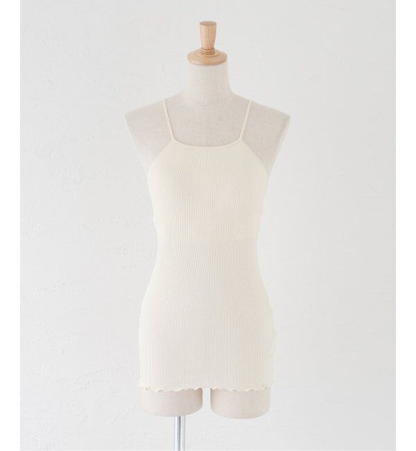 IENA「HAKUJI/ハクジ RANDOM RIB OPEN BACK CAMI キャミソール H232507」|キャミソール|ナチュラル