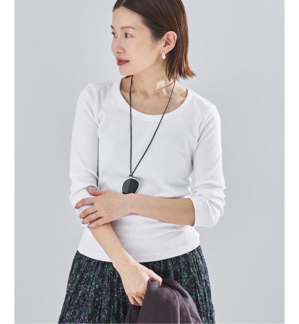 IENA「《予約》オーガニックフライス7分袖プルオーバー」|Tシャツ・カットソー|