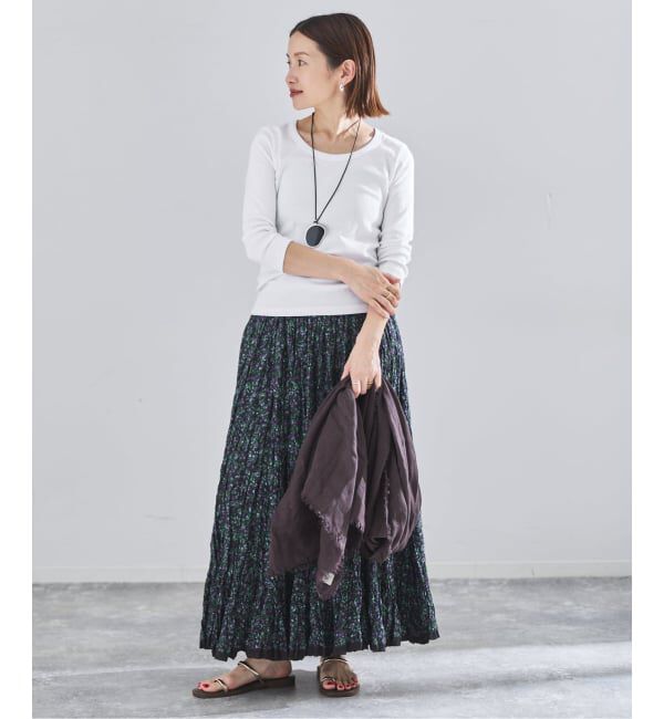 IENA「《予約》オーガニックフライス7分袖プルオーバー」|Tシャツ・カットソー|