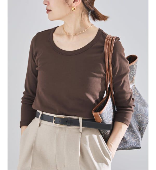 IENA「《予約》オーガニックフライス7分袖プルオーバー」|Tシャツ・カットソー|