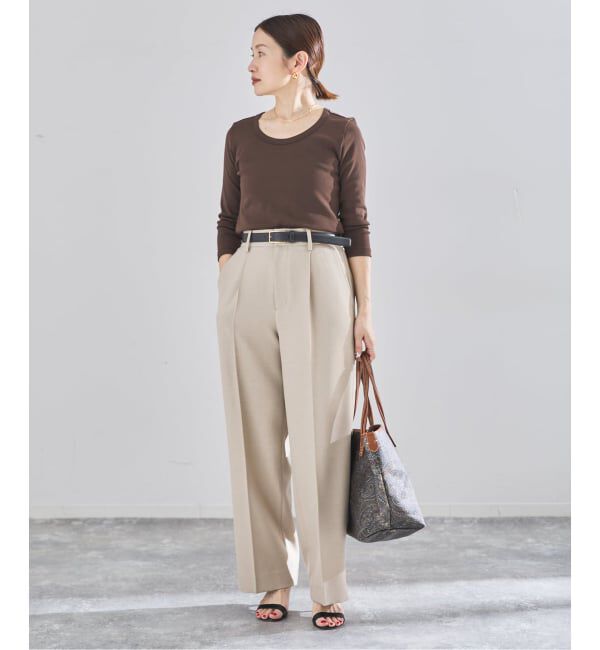 IENA「《予約》オーガニックフライス7分袖プルオーバー」|Tシャツ・カットソー|