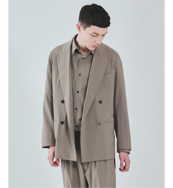 EDIFICE「2WAY トロピカル ウール ジャケット」|テーラードジャケット|ベージュ