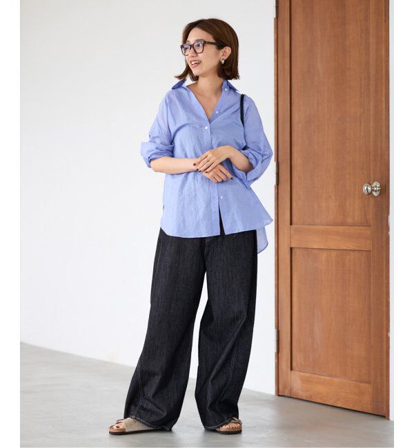 FRAMeWORK「コットンリネンオーバーシャツ」|シャツ・ブラウス|