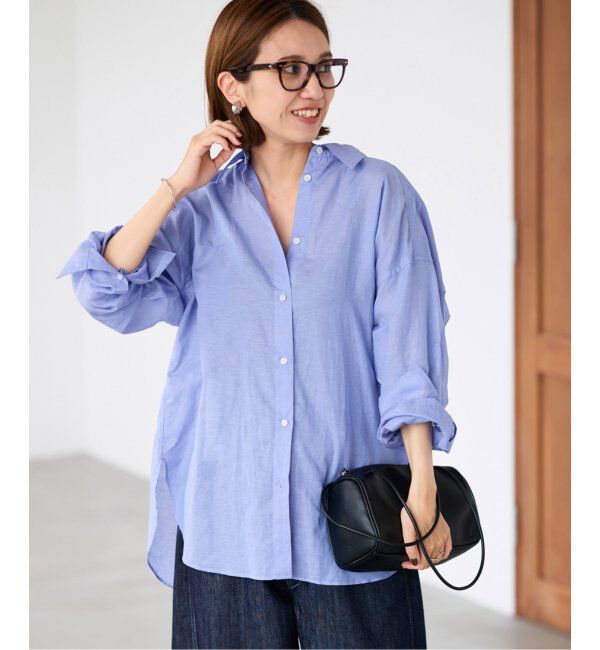 FRAMeWORK「コットンリネンオーバーシャツ」|シャツ・ブラウス|