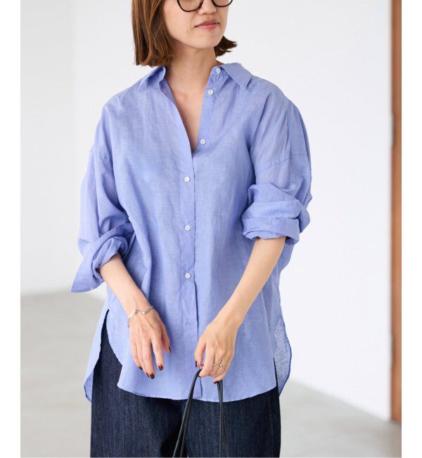 FRAMeWORK「コットンリネンオーバーシャツ」|シャツ・ブラウス|