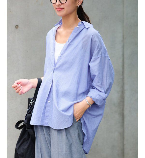 FRAMeWORK「コットンリネンオーバーシャツ」|シャツ・ブラウス|
