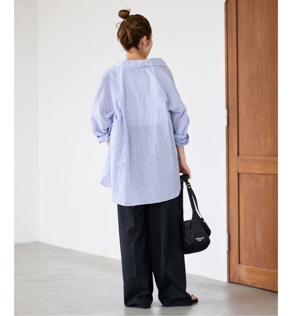 FRAMeWORK「コットンリネンオーバーシャツ」|シャツ・ブラウス|