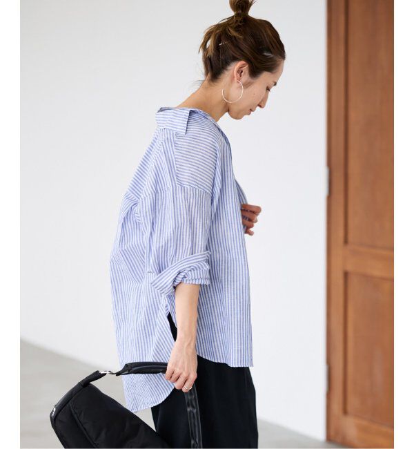 FRAMeWORK「コットンリネンオーバーシャツ」|シャツ・ブラウス|