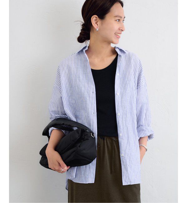 FRAMeWORK「コットンリネンオーバーシャツ」|シャツ・ブラウス|