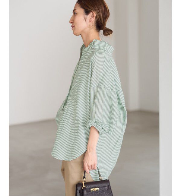 FRAMeWORK「コットンリネンオーバーシャツ」|シャツ・ブラウス|