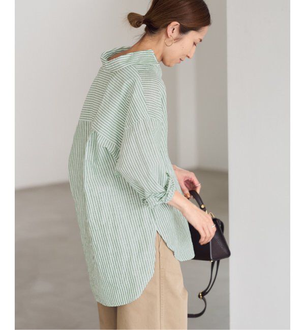 FRAMeWORK「コットンリネンオーバーシャツ」|シャツ・ブラウス|