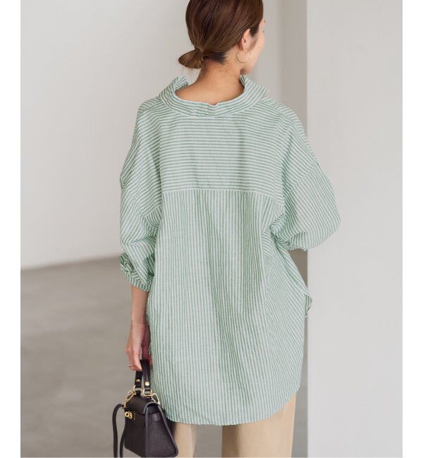 FRAMeWORK「コットンリネンオーバーシャツ」|シャツ・ブラウス|