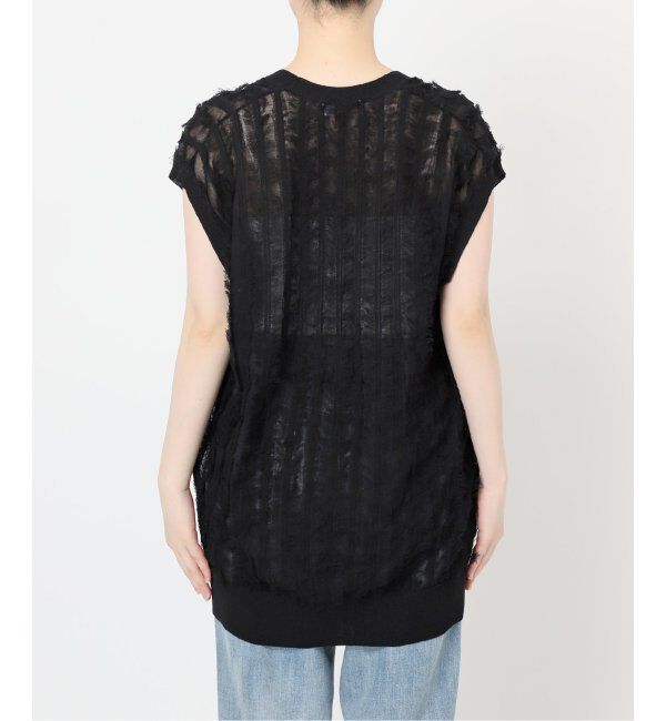 Spick and Span「《追加》フリンジニットベスト」|ベスト・ジレ|