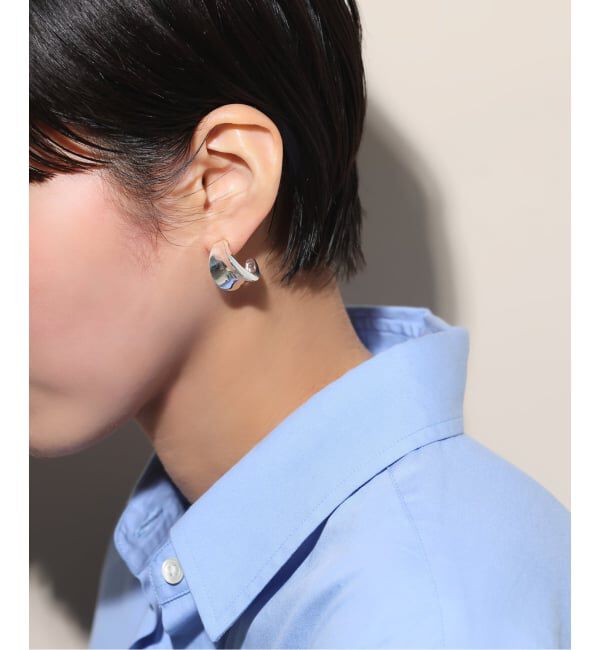 Spick and Span「【SAMH by LILAS】ワイド平甲丸ピアス SV（両耳）」|ピアス|