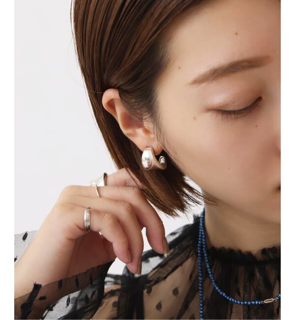 Spick and Span「【SAMH by LILAS】ワイド平甲丸ピアス SV（両耳）」|ピアス|