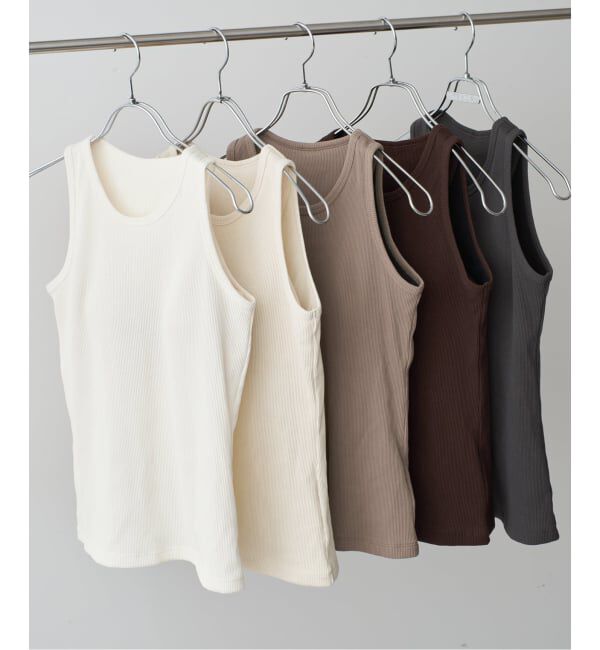 Spick and Span「《予約》カップ付きT/Cアメスリタンク」|タンクトップ|