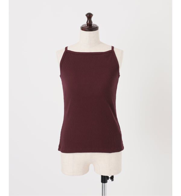 Spick and Span「《予約》カップ付きT/Cボートネックキャミ」|キャミソール|