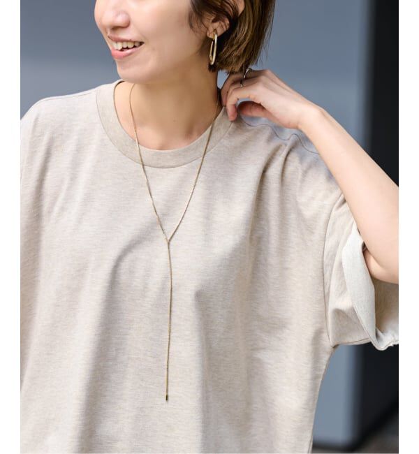 FRAMeWORK「≪予約≫コンパクトインレーニュアンスTシャツ（ベージュ）」|Tシャツ・カットソー|