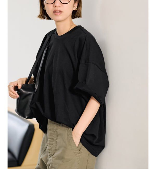 FRAMeWORK「≪予約≫コンパクトインレーニュアンスTシャツ（ベージュ）」|Tシャツ・カットソー|