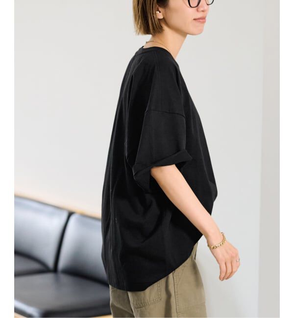 FRAMeWORK「≪予約≫コンパクトインレーニュアンスTシャツ（ベージュ）」|Tシャツ・カットソー|