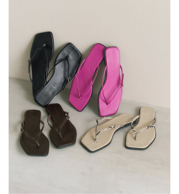  「《予約》スクエアトングサンダル」|サンダル|