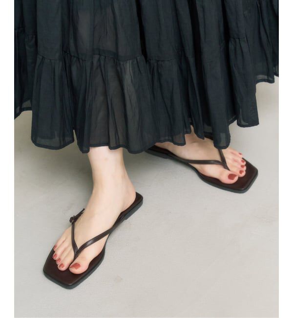  「《予約》スクエアトングサンダル」|サンダル|