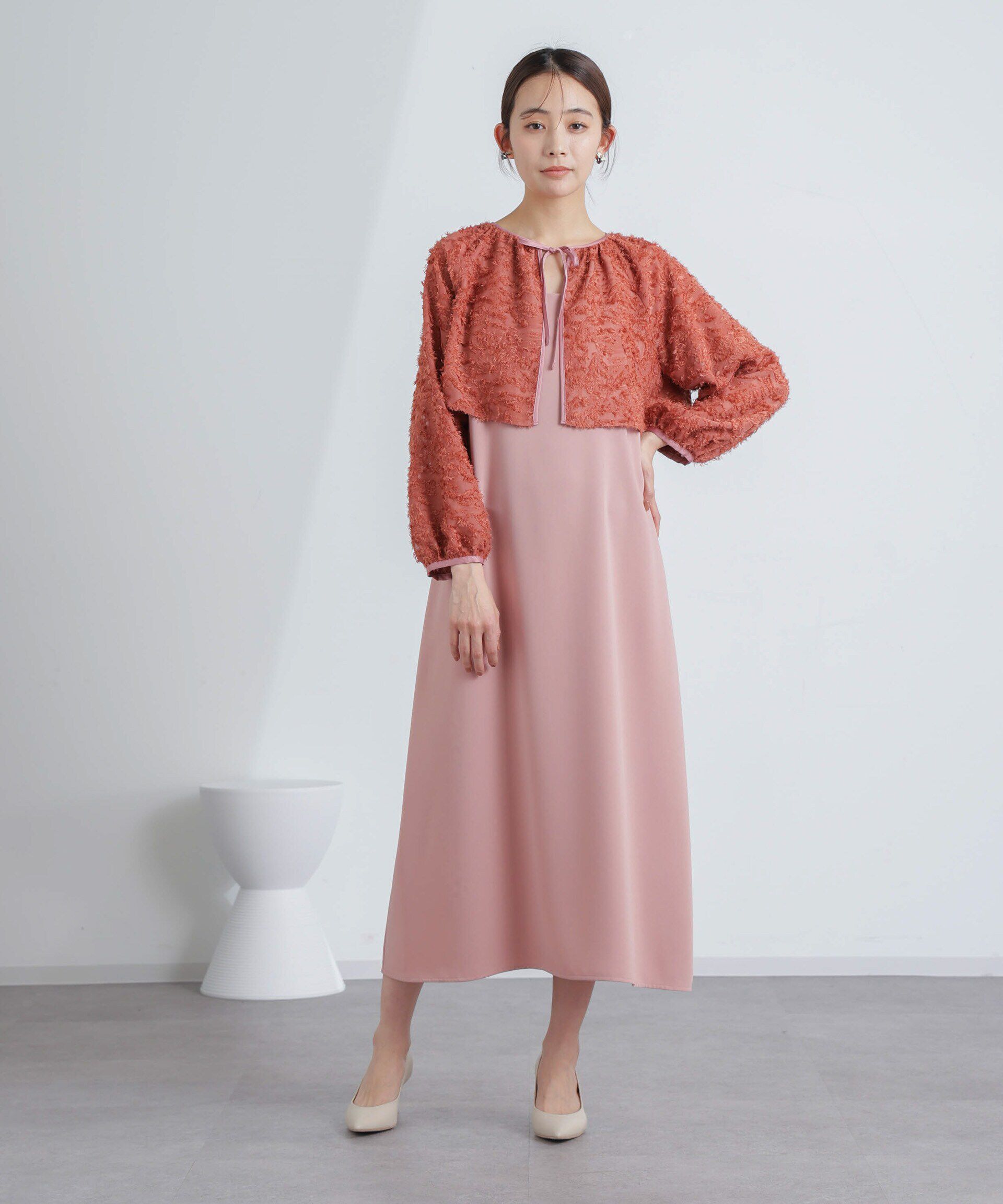 nano･universe「前後2WAYボレロ付きキャミワンピース」|ワンピース|