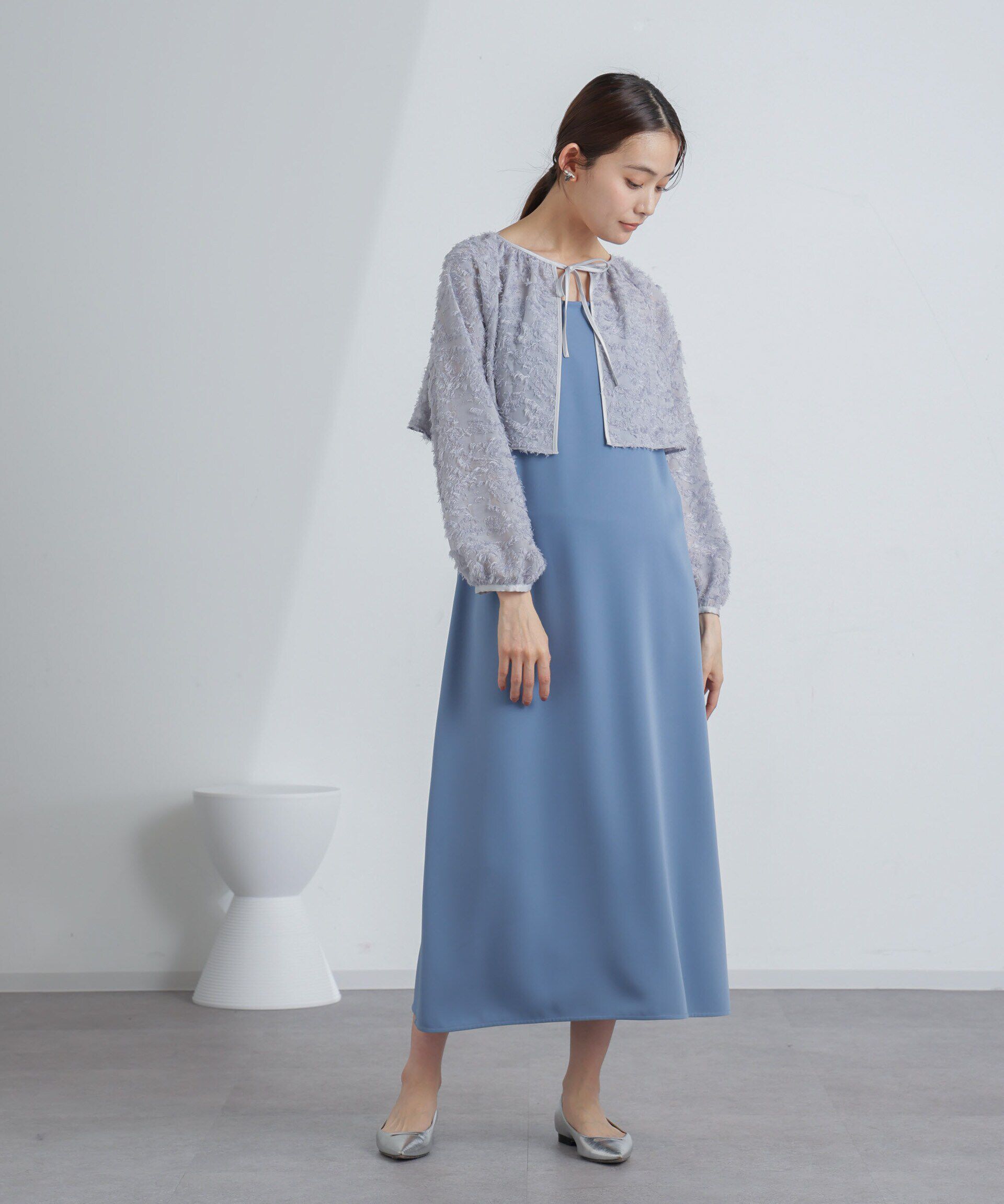 nano･universe「前後2WAYボレロ付きキャミワンピース」|ワンピース|