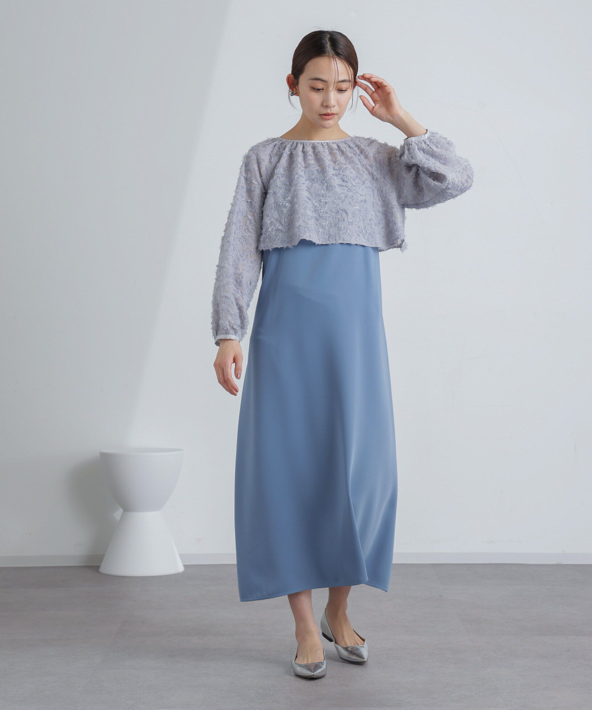 nano･universe「前後2WAYボレロ付きキャミワンピース」|ワンピース|