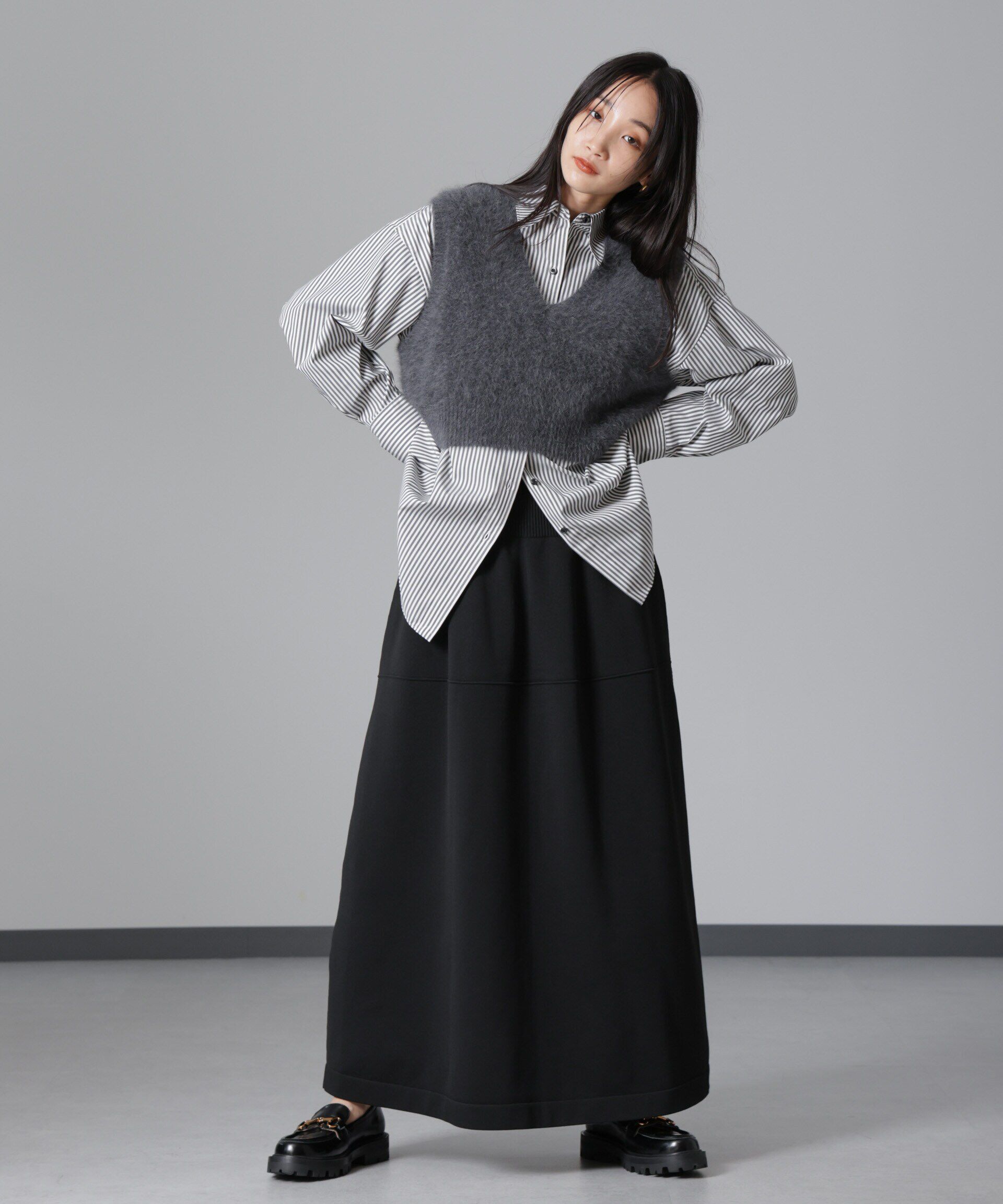 nano･universe「2WAYベアニットスカート (セットアップ可)」|スカート|