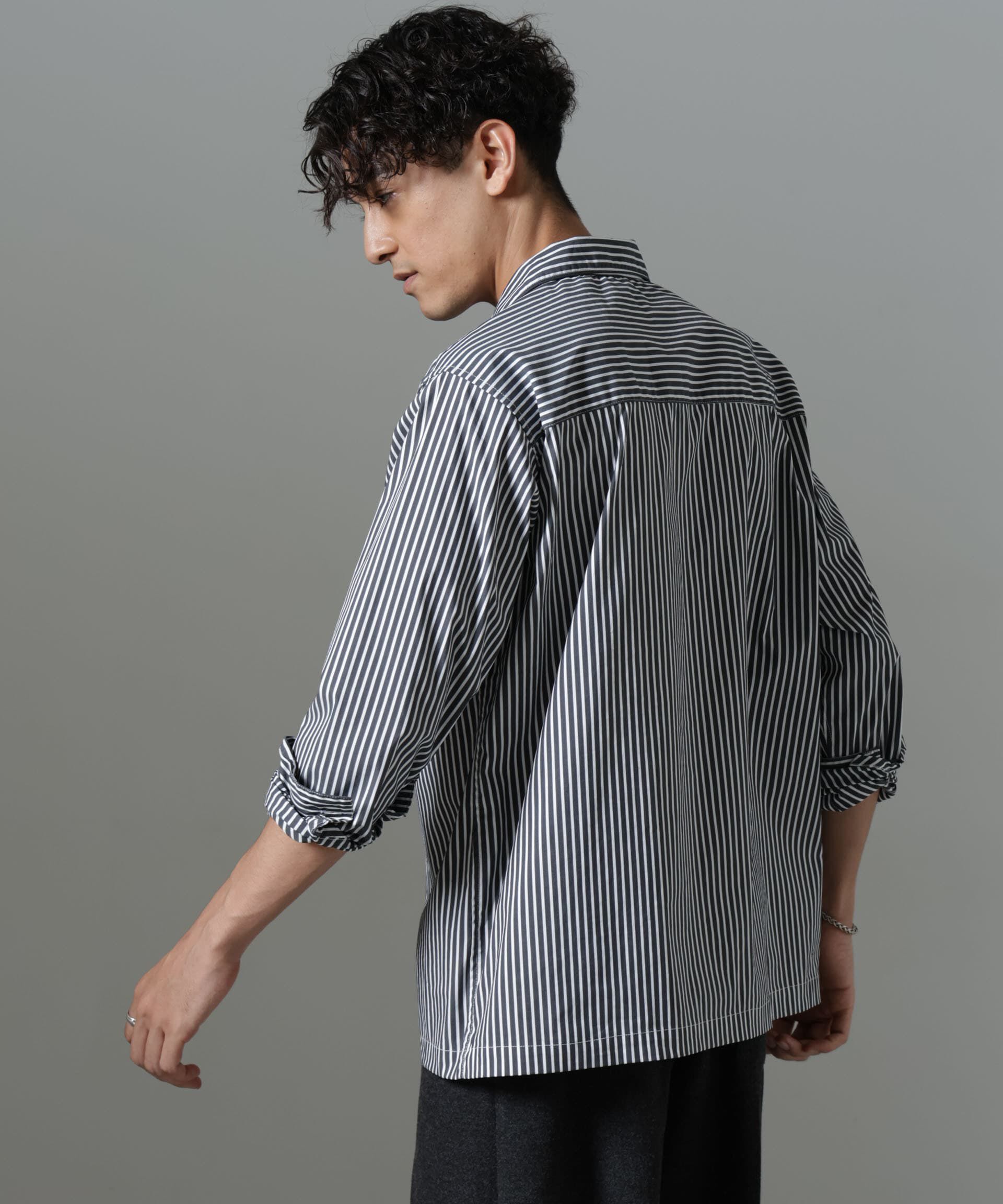 nano･universe「｢NJ/CLUB｣HOMESTOCK ストライプシャツ」|シャツ・ブラウス|