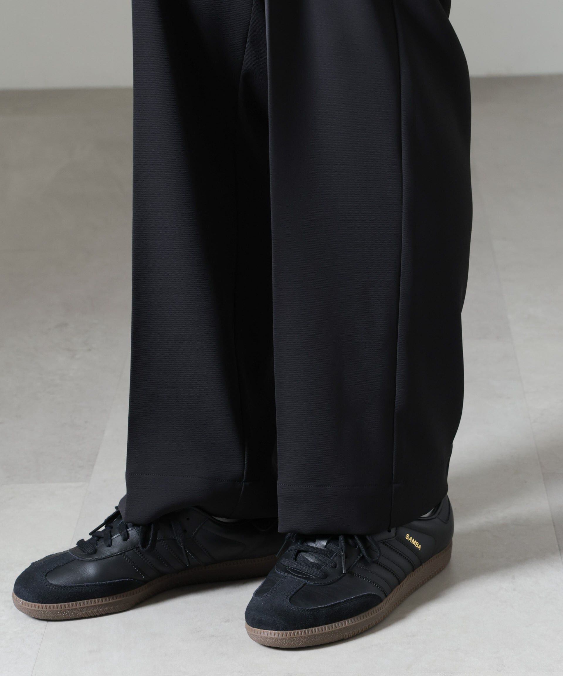 nano･universe「ドレープ ストレートスラックス(セットアップ可)」|チノ|