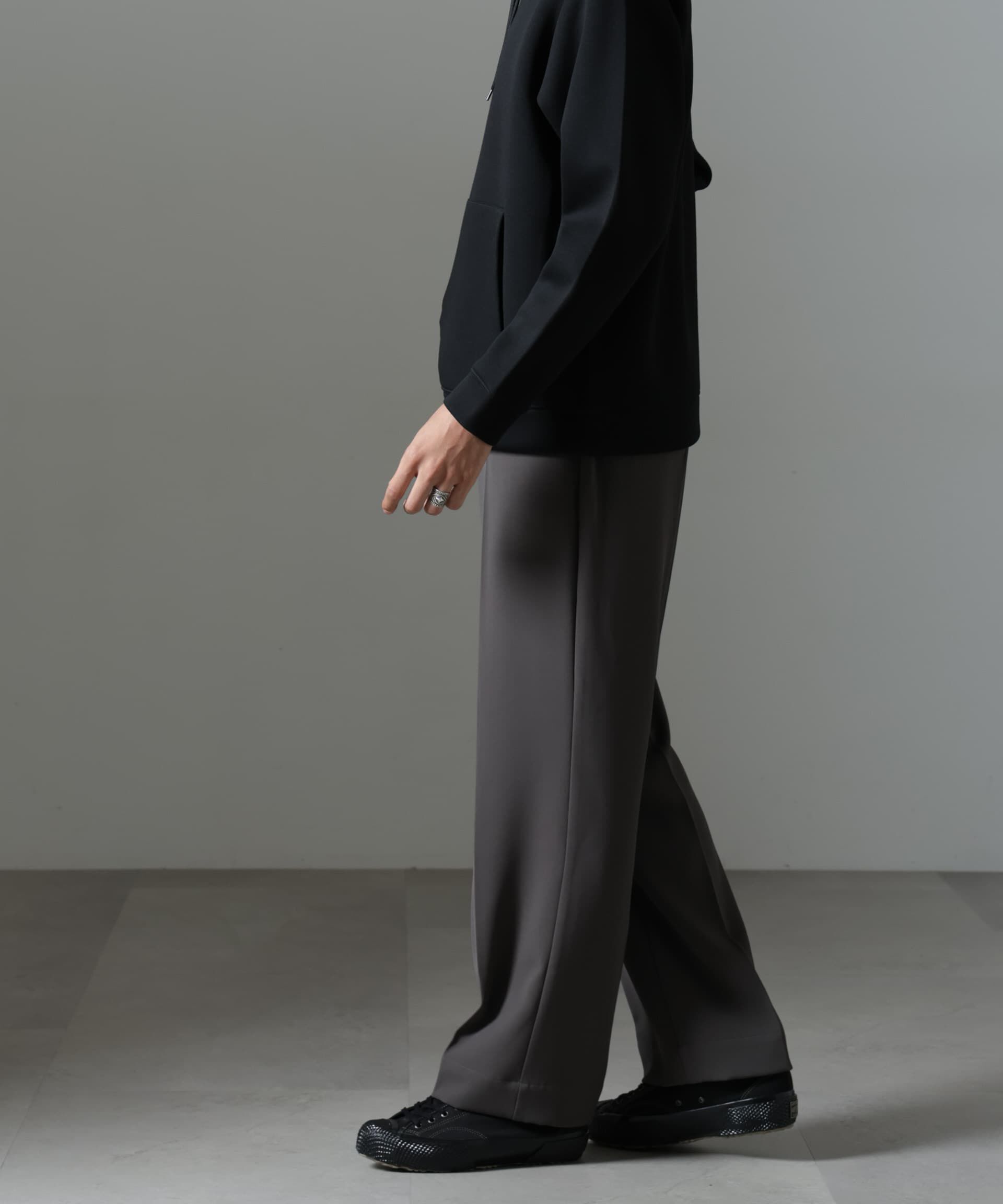 nano･universe「ドレープ ストレートスラックス(セットアップ可)」|チノ|カーキブラウ 4