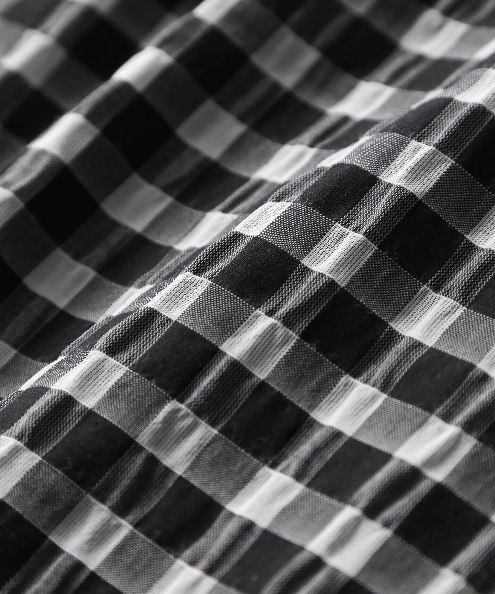 nano･universe「シアーチェックバックオープンバルーンブラウス」|シャツ・ブラウス|