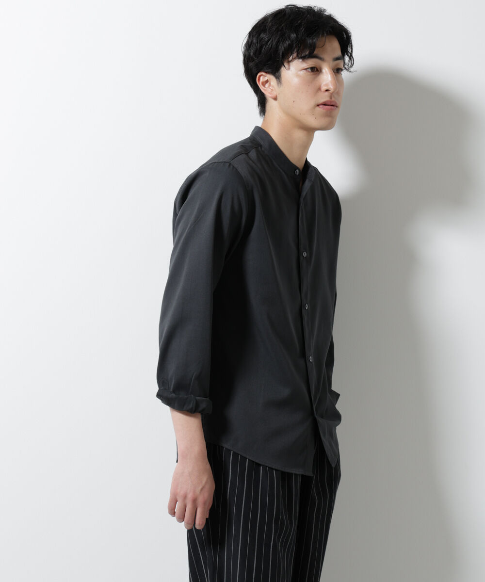 nano･universe「スタンダードバンドカラーシャツ/長袖」|シャツ・ブラウス|スミクロ1