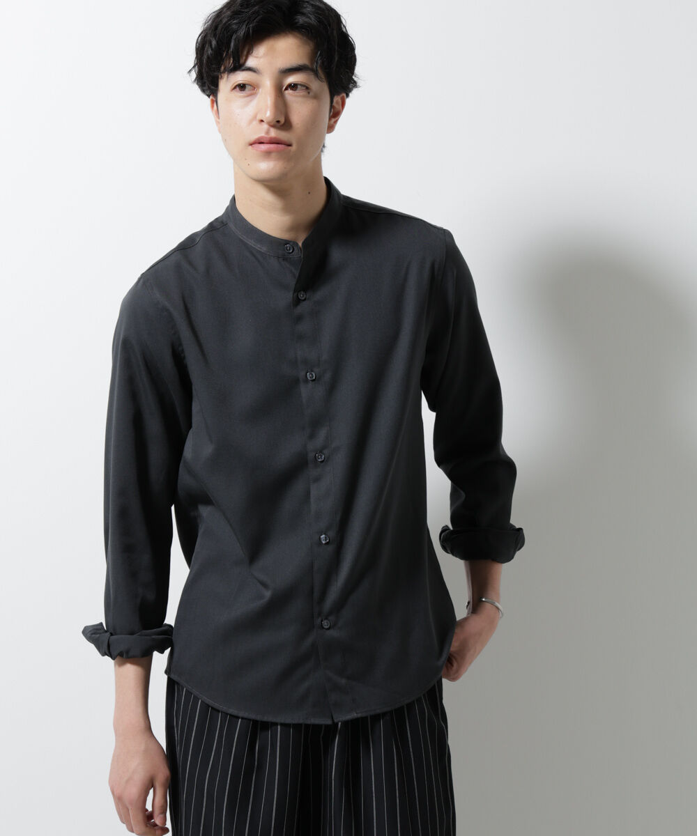 nano･universe「スタンダードバンドカラーシャツ/長袖」|シャツ・ブラウス|