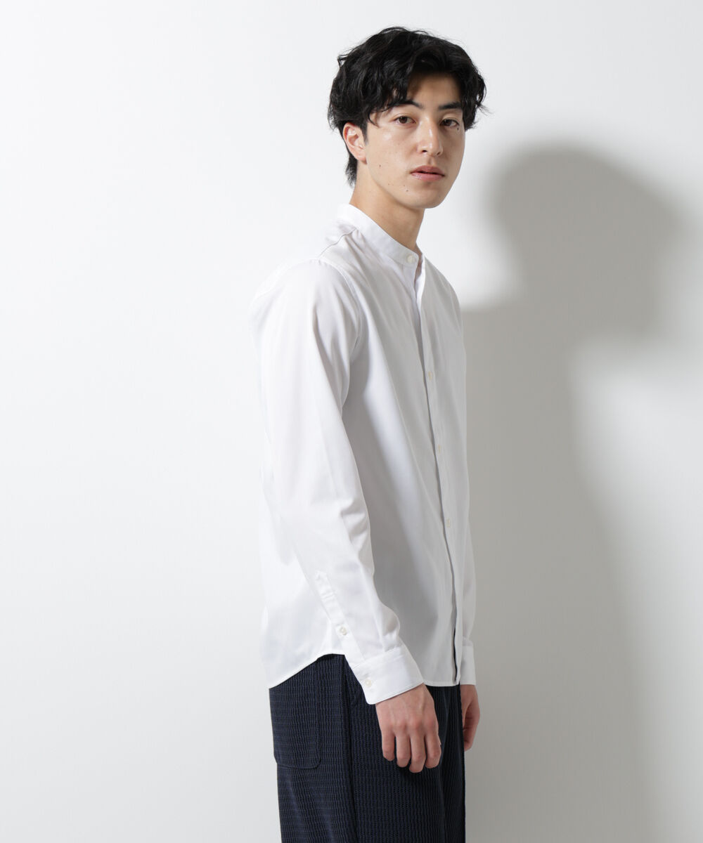 nano･universe「スタンダードバンドカラーシャツ/長袖」|シャツ・ブラウス|