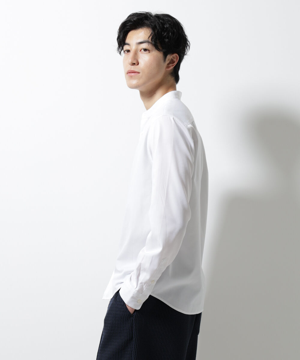 nano･universe「スタンダードバンドカラーシャツ/長袖」|シャツ・ブラウス|