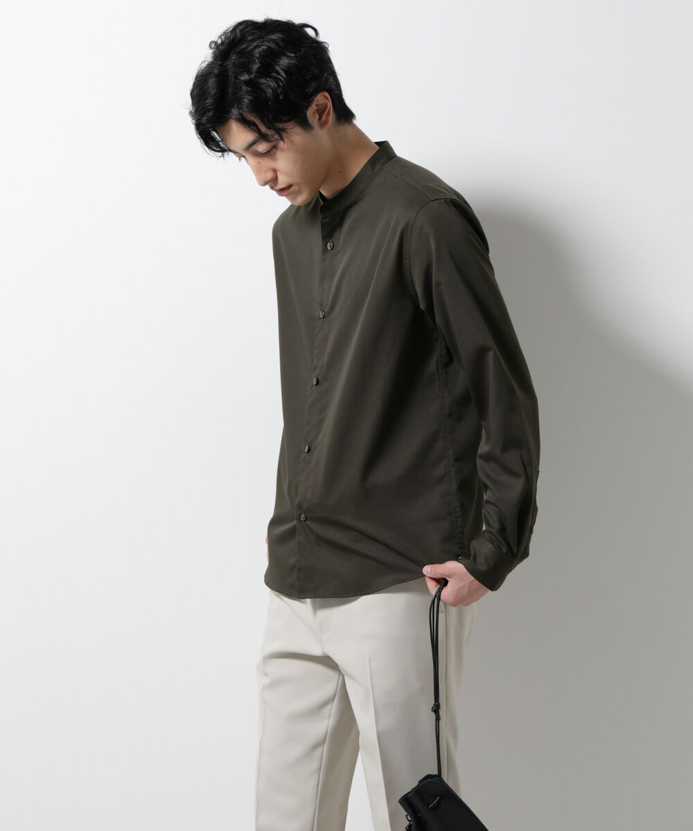 nano･universe「スタンダードバンドカラーシャツ/長袖」|シャツ・ブラウス|