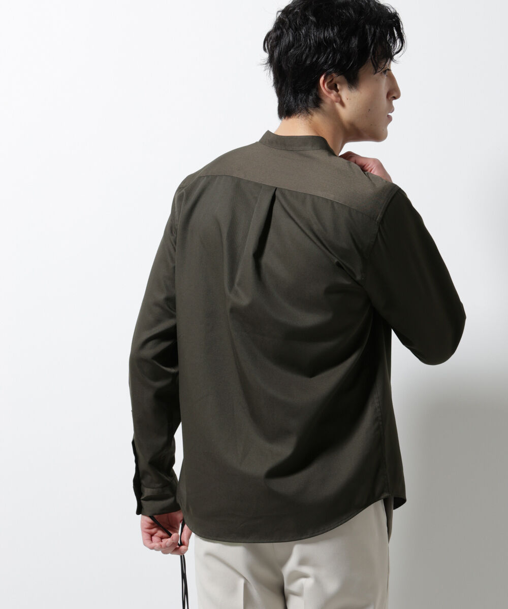 nano･universe「スタンダードバンドカラーシャツ/長袖」|シャツ・ブラウス|