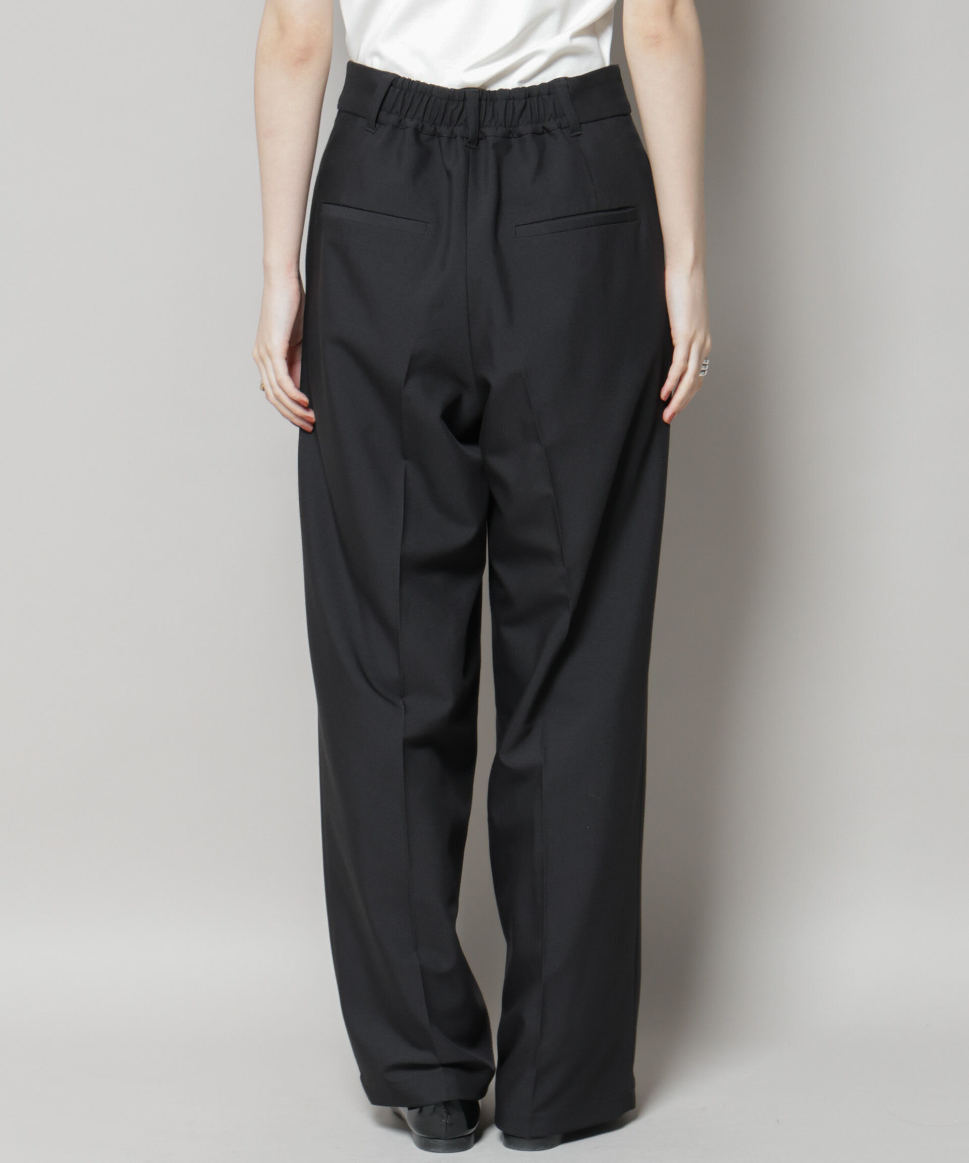 nano･universe「ワンタックセンタープレスストレートパンツ(セットアップ可)」|チノ|