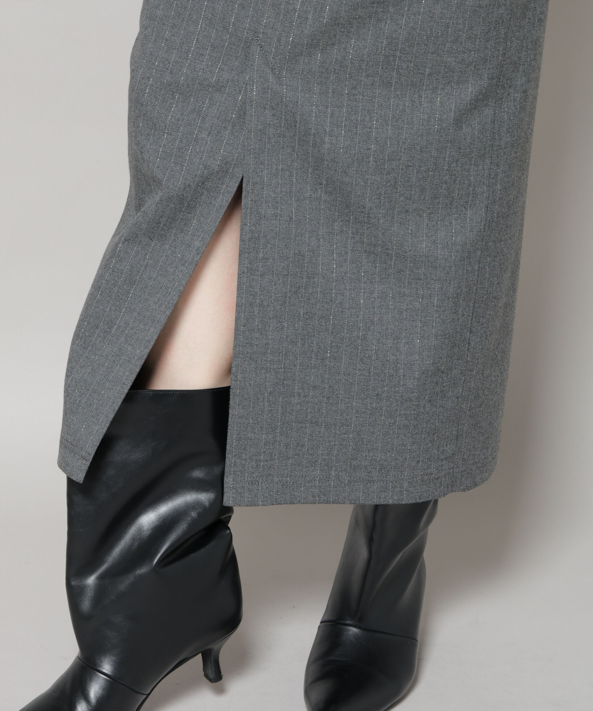 nano･universe「ラメストライプスーチングIラインスカート」|スカート|