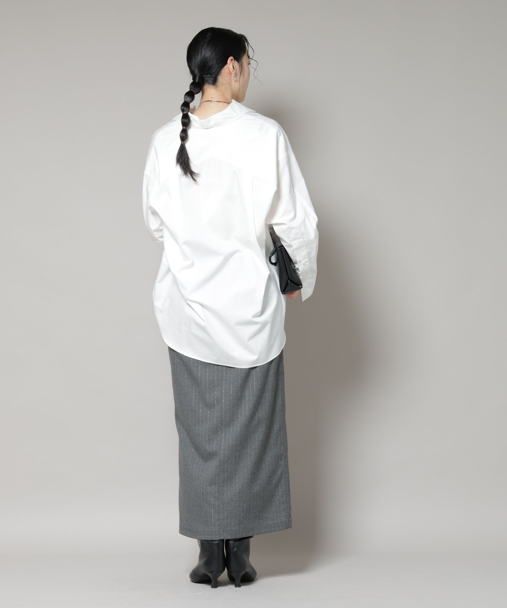 nano･universe「ラメストライプスーチングIラインスカート」|スカート|