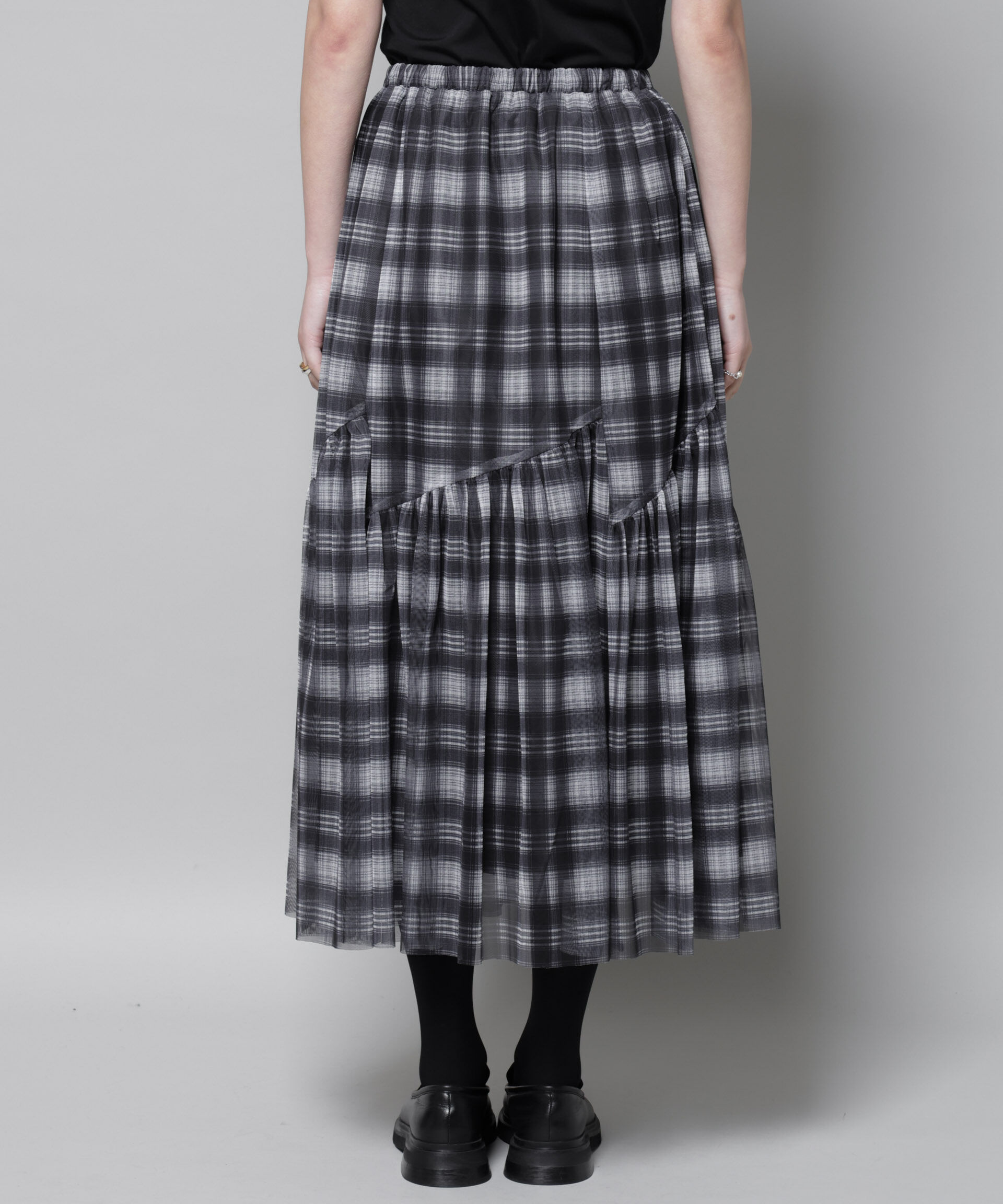 nano･universe「オンブレーチェックチュールスカート」|スカート|