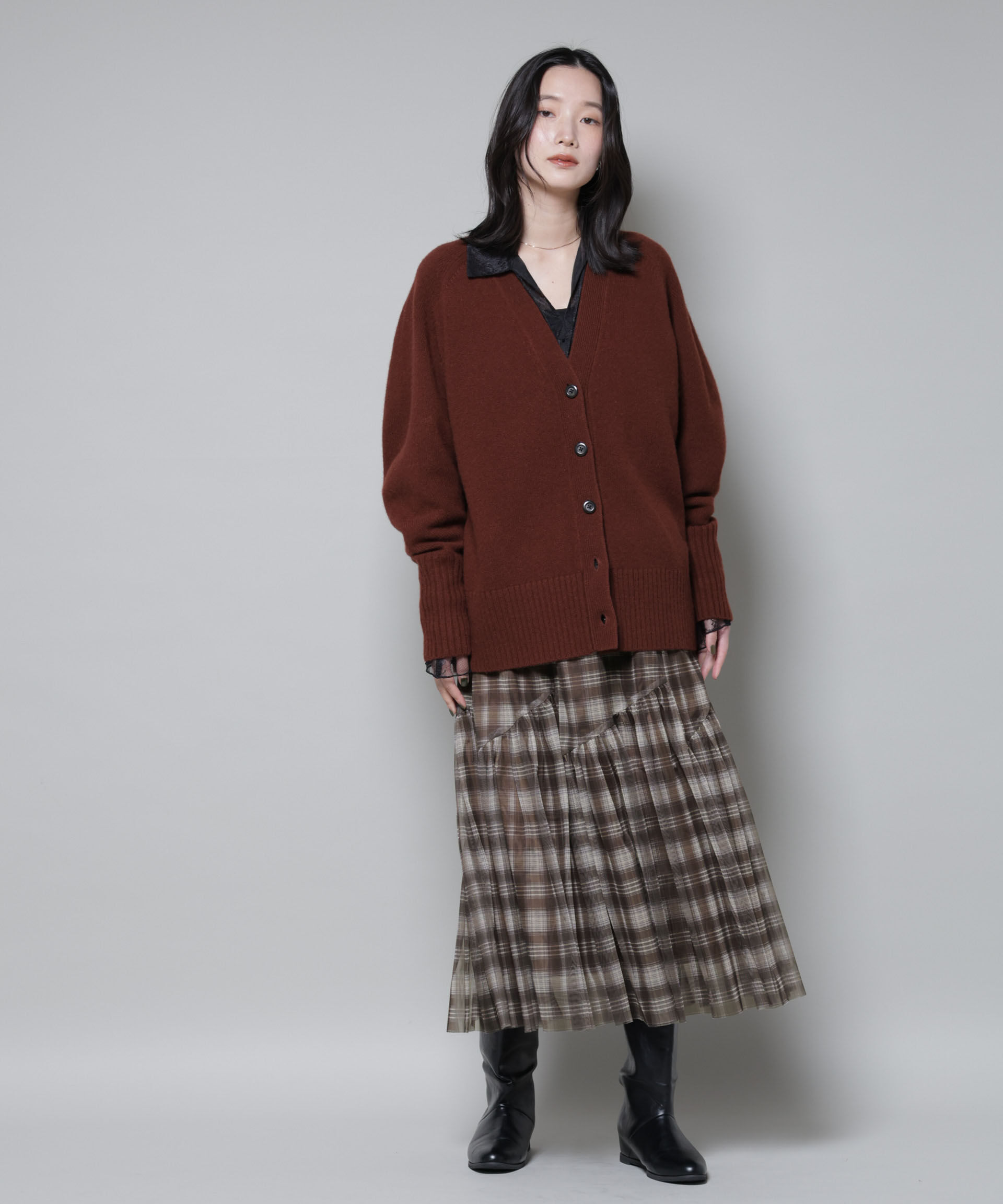 nano･universe「オンブレーチェックチュールスカート」|スカート|