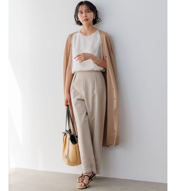 23区「【洗える】サテン タンクトップ」|タンクトップ|